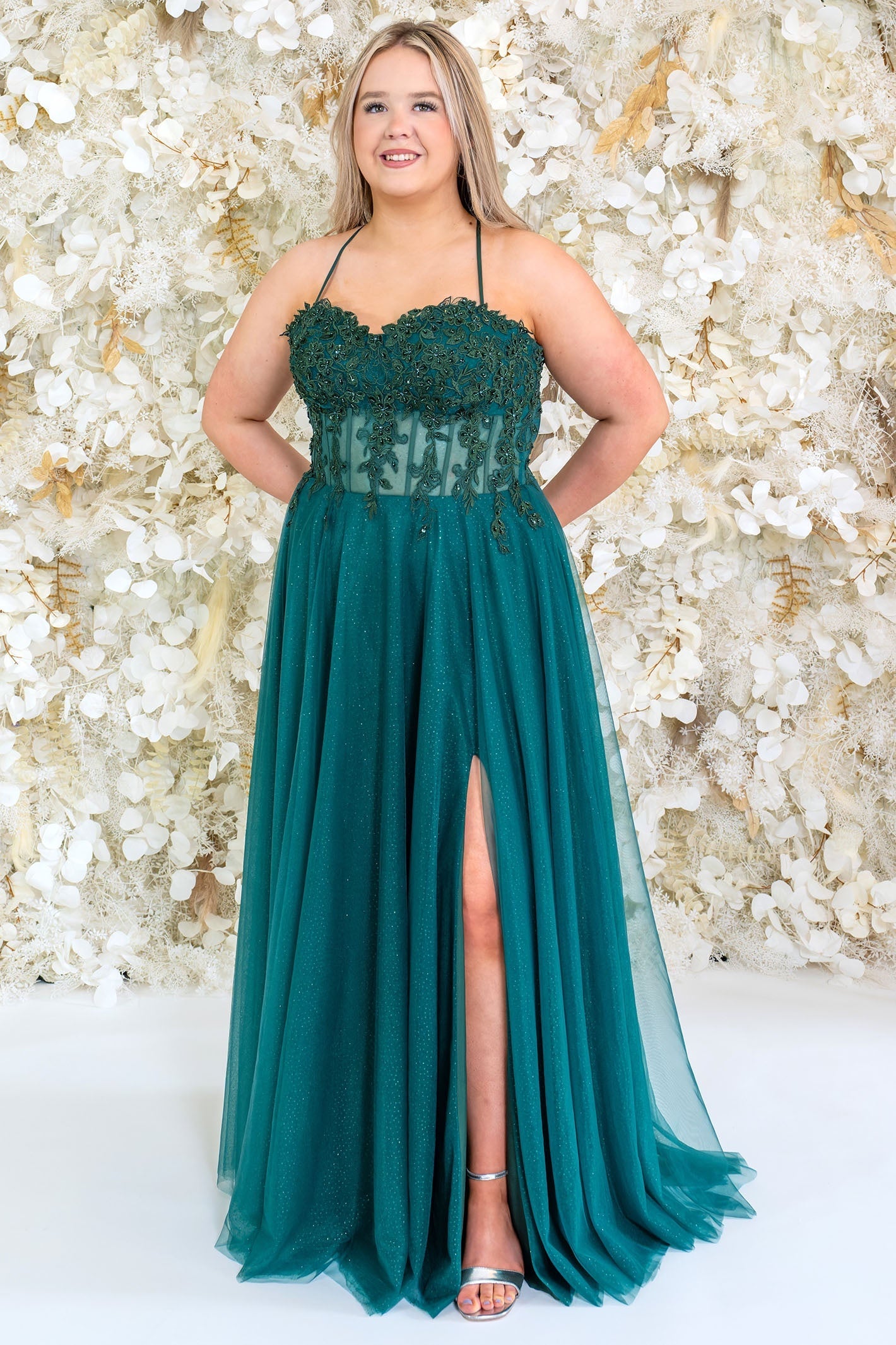 dark green long frocks