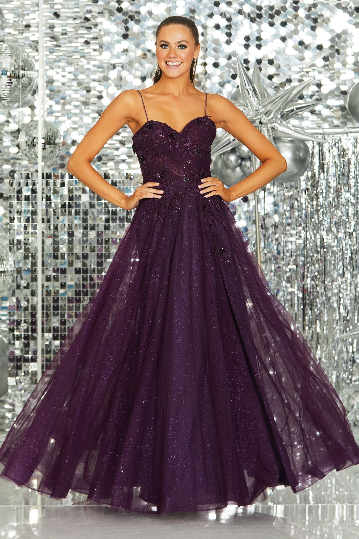 Tiffanys Binky Dark Purple Prom Dress - Dotique