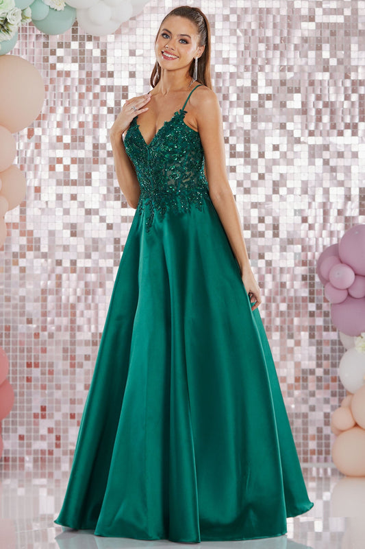 Tiffanys Hayden Dark Green Prom Dress - Dotique