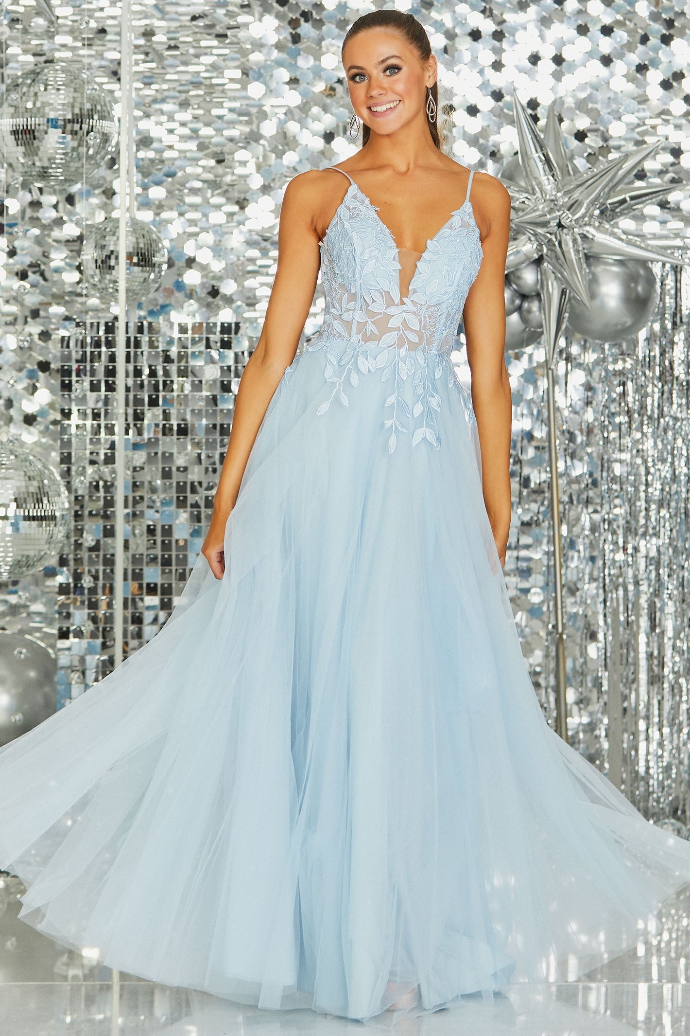 Tiffanys Juliette Pale Blue Prom Dress - Dotique